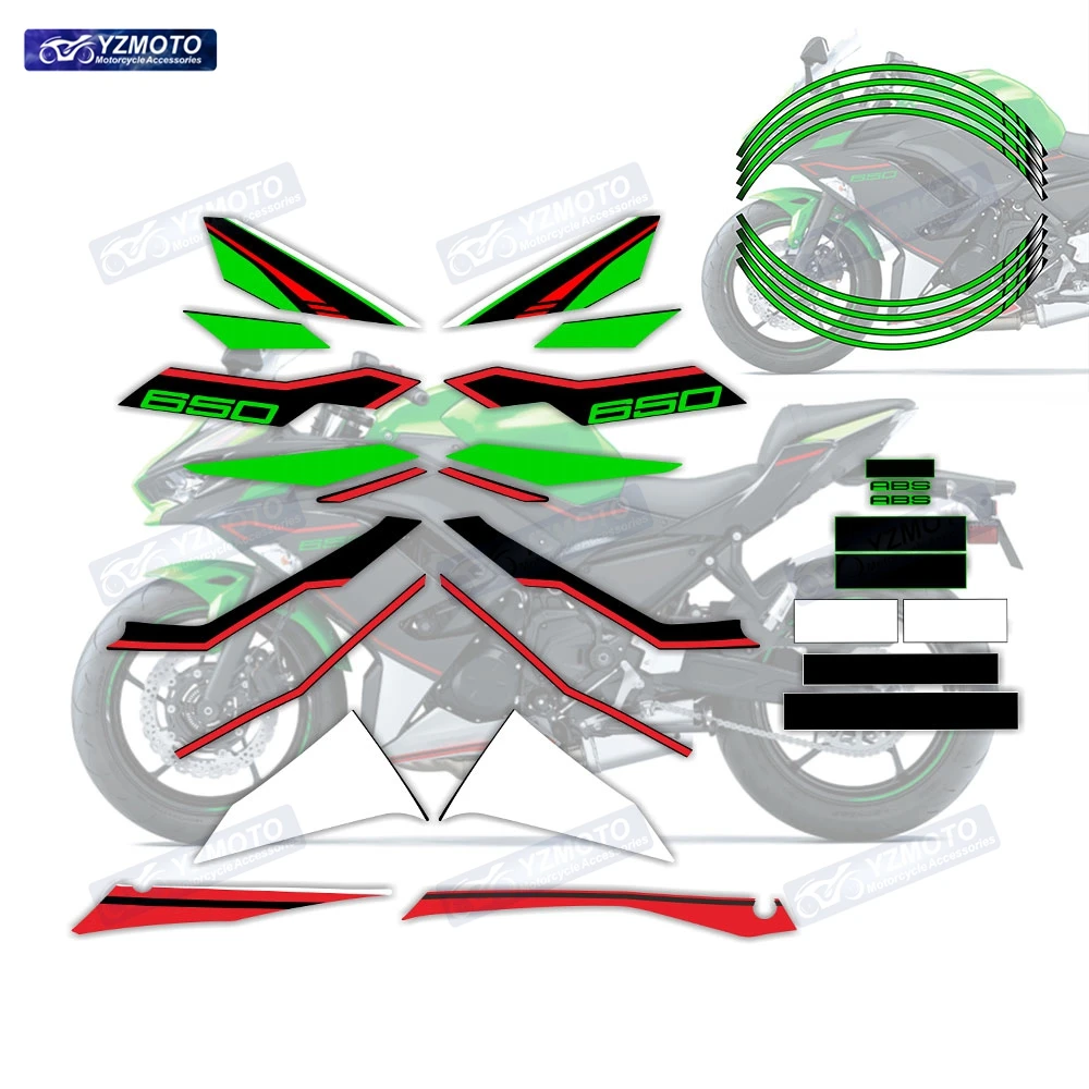 For NINJA650 Ninja 650 2019 2020 2021 2022 2023 2024 Motorcycle Full Set Bodywork Racing Fairing Sticker Decal Stickers Kit