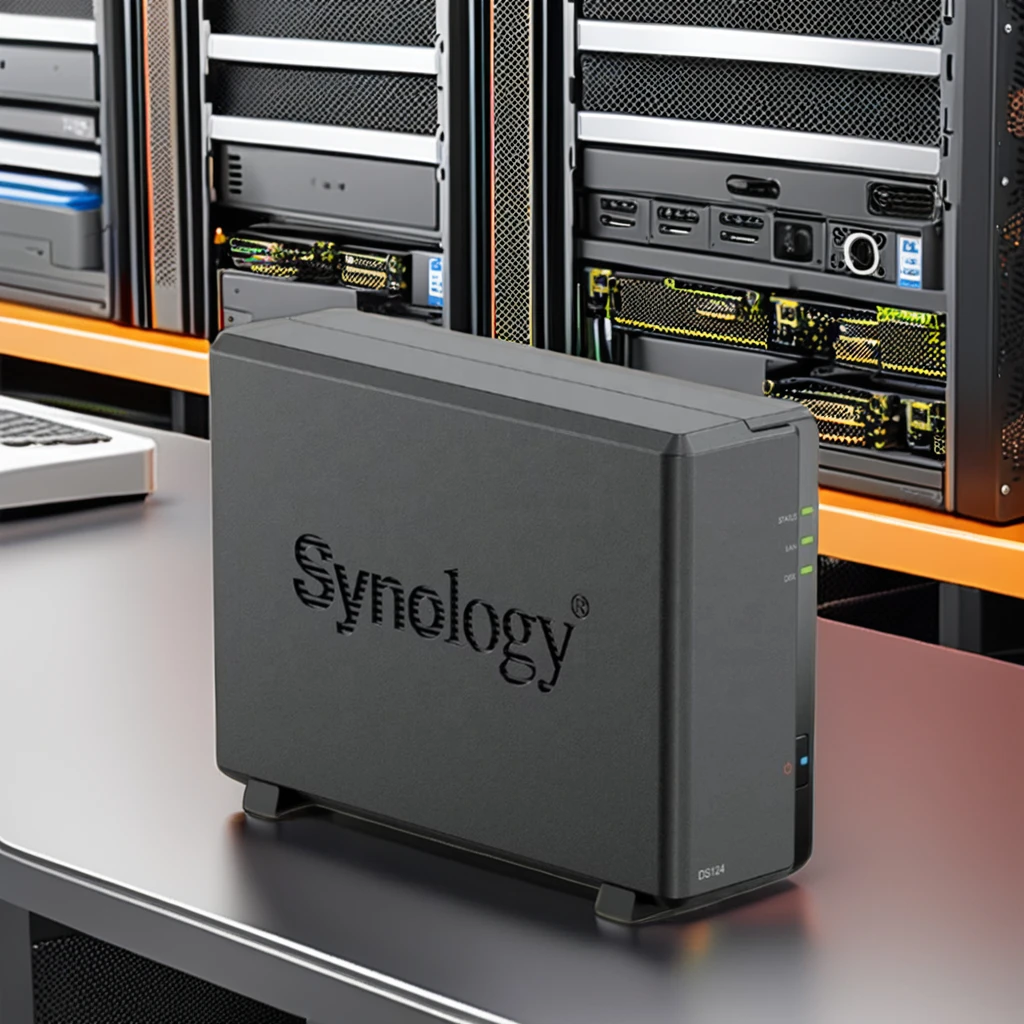 DS124 DiskStation 2U Rack 2U Solución de almacenamiento de red Interfaz SSD Nuevos condiciones Servidor NAS de red nube privada