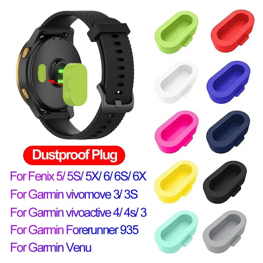 Silicone Dustproof Plug Cover Case for Garmin Vivoactive 3 4 4S Fenix 6 6S 6X 5 5X 5S Forerunner 935