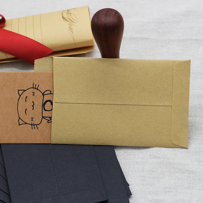 50pcs/lot Mini Chinese Envelopes Paper Envelope Bag Small Paper Envelope For Card, Photos Packing