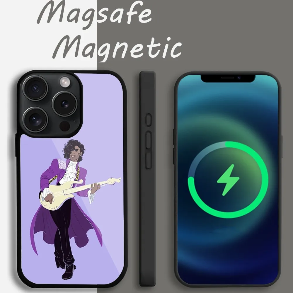 Prince Rogers Nelson Pop singer  Phone Case For iPhone 15 14 13 12 11 Pro Max Plus Magsafe Magnetic Wireless Charging Cover