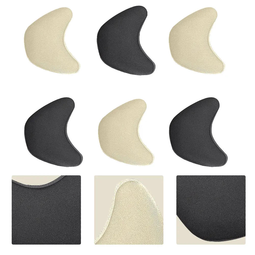 

6 Pair Toe Protection Pad High Heel Black Heels Low Forefoot Insole Double Sided Tape Women's Pumps