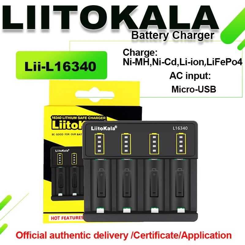 Liitokala Lii-PD2 Lii-CH4 Lii-C2 Lii-D4XL 3,7V/1,2V AA/AAA 18650/26650/16340/14500/10440/18500 Batterieladegerät