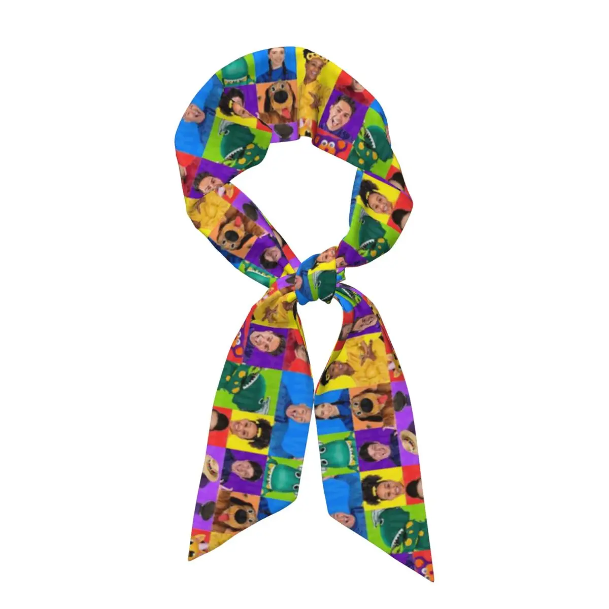 The Wiggles Tv Show Music Band (12) Women Long Narrow Scarf Soft Skinny Scarf Multi-use Neck Head Wrap for Office Daily Party