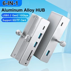 USB HUB High Speed Expansion USB 3.2 Splitter Adapter 5GB Transmission Suitable Support SD/TF Card for Laptop PC Accessories