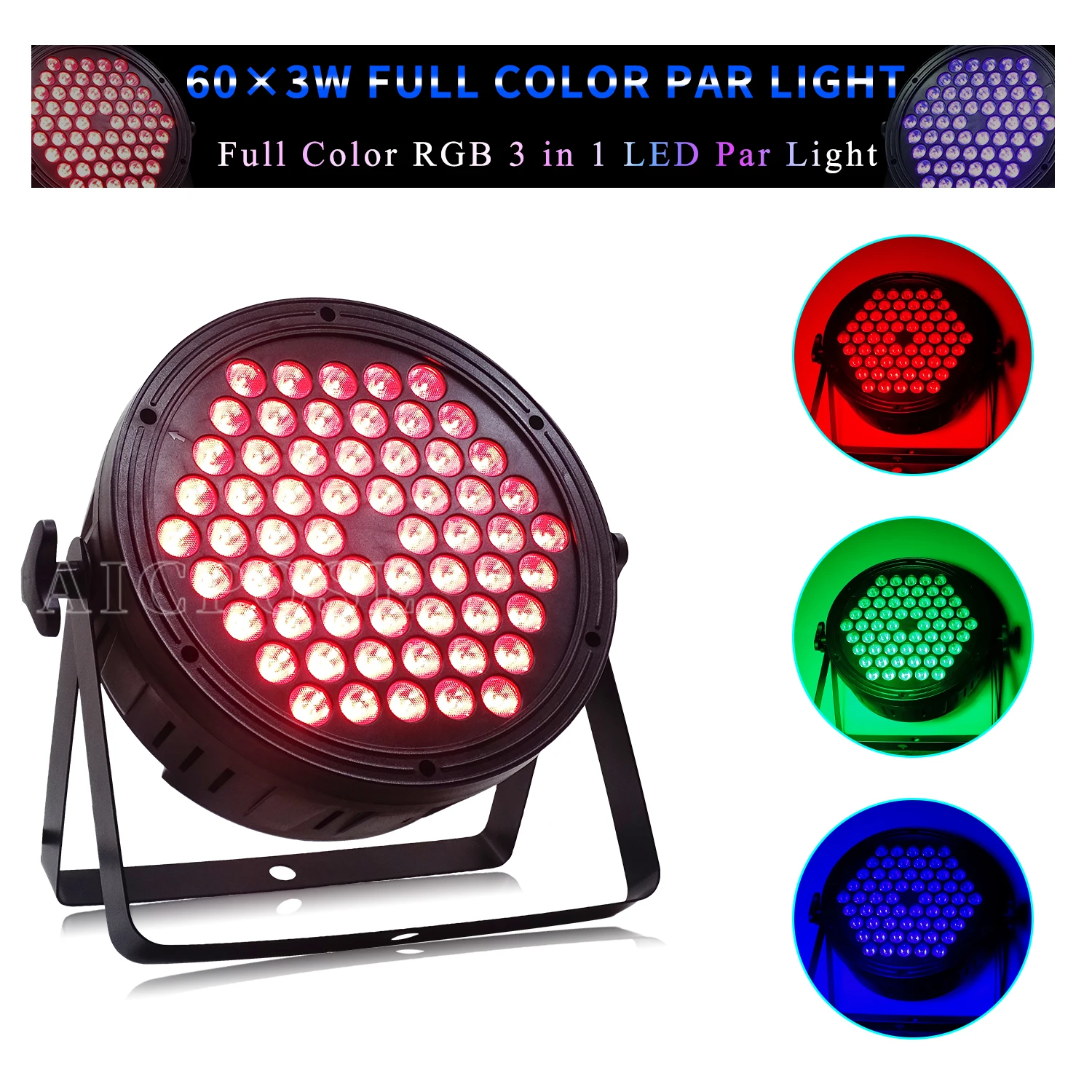 60x3W RGB Voll Farbe 3 in 1 LED Par Licht DMX512 Control Bühne Hintergrund Färben Wirkung Für dance Studio Club DJ Disco Party