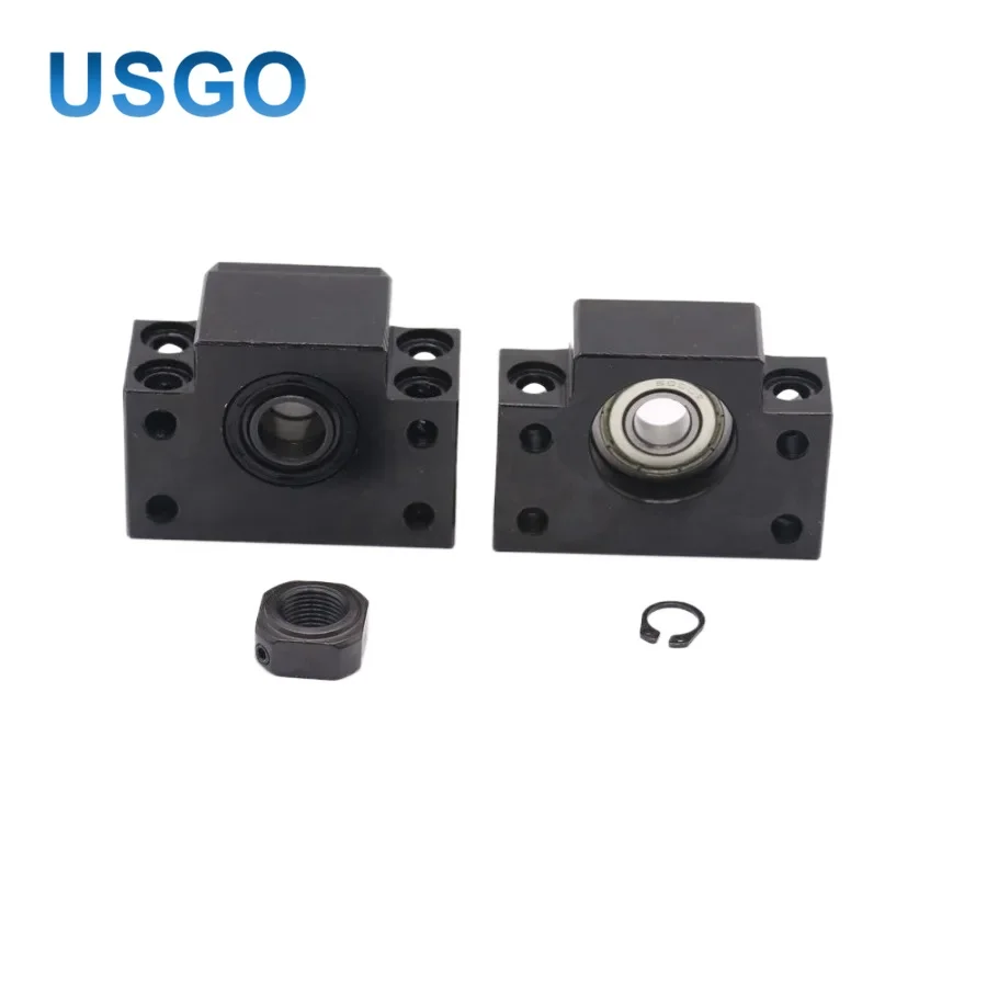 USGO BK12 BF12 Ball Screw End Support Bearing Block Set for SFU1605 SFU1604 SFU1610 CNC Router Laser Machine Spare Parts