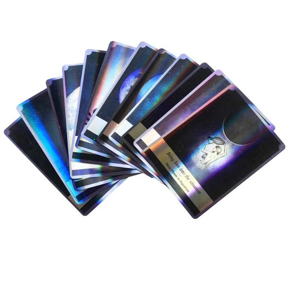 Laser Edition Moonology Oracle Cards Moon Phase Tarot Oracle Card Moon Tarot Card 11*6.5cm