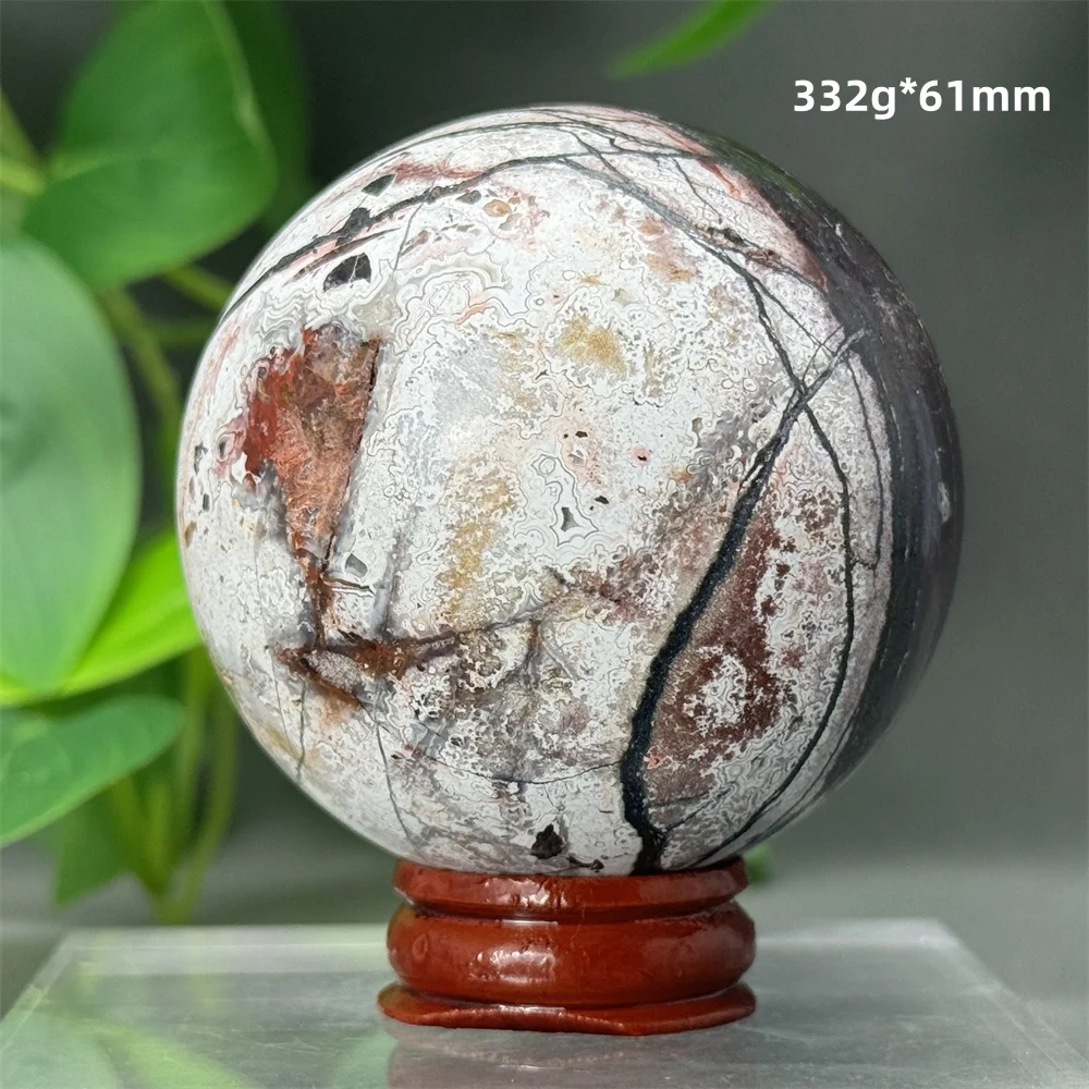 كرة عقيق موكسيكو طبيعية لمذبح العرافة ، كرة كوارتز معدنية للهالة ، هدية وقاعدة زينة منزلية ، التأمل في الطاقة الشافية