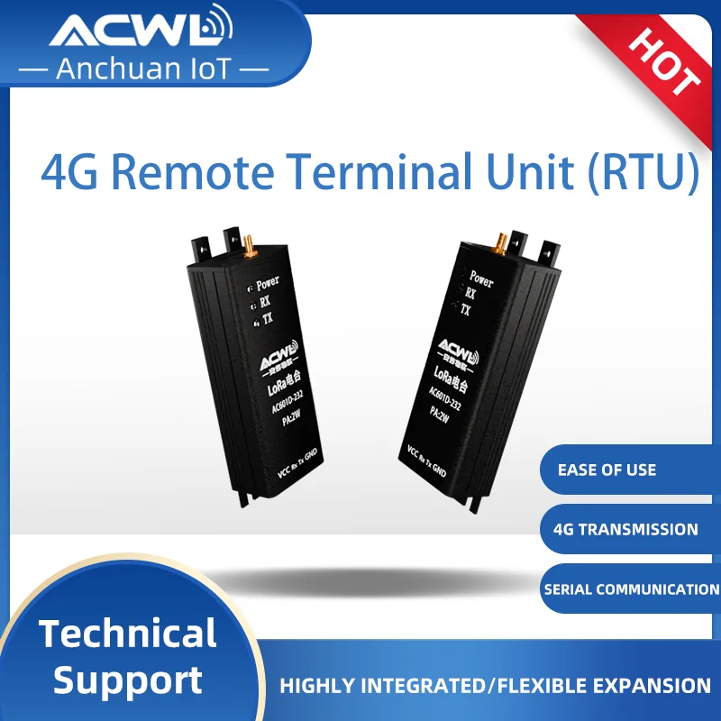 AC700RTU Remote Terminal Unit UART-TTL/RS232/RS485 Efficient Data Acquisition  Intelligent Processing Stable Remote Transmission