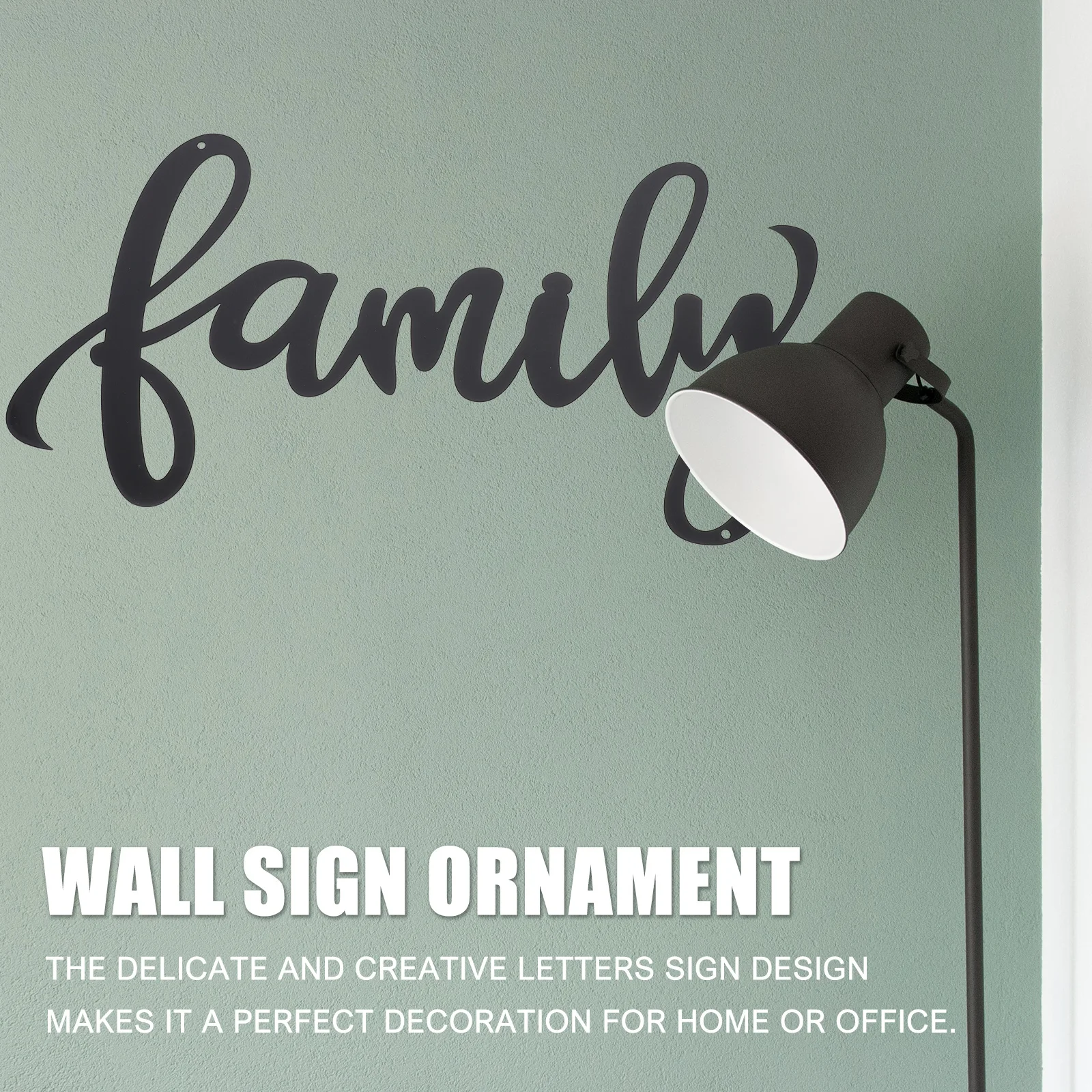 

Delicate Letters Wall Decor Iron Sign Hanging Ornament for Blank Wall Home Interior Office Space Stylish Metal Craft