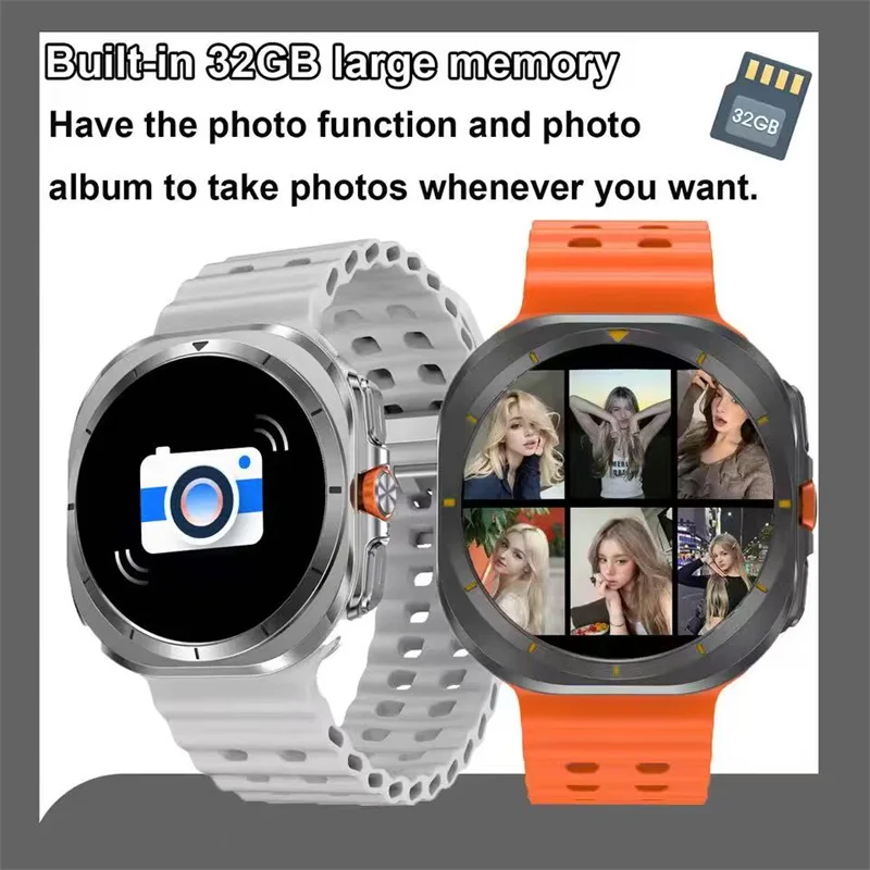 DT Watch 7 Ultra 32GB Memory Local Music Bluetooth Call Compass 3D Menu Bluetooth Smart Watch For Samsung for Men Women 2025 NEW