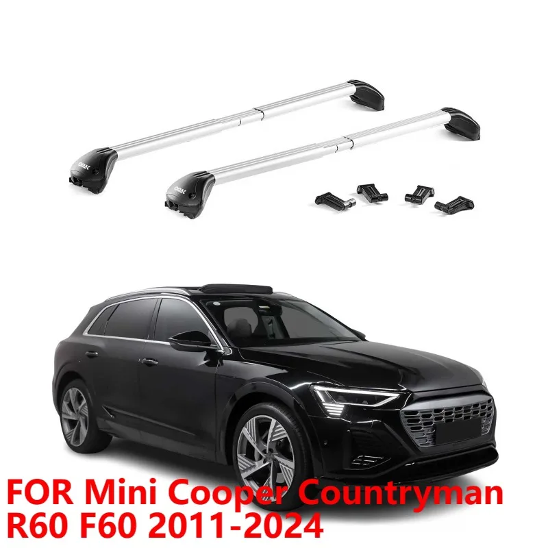 Roof Rack Cross Bars For Mini Cooper Countryman R60 F60 2011-2024 Alu Silver 2pcs