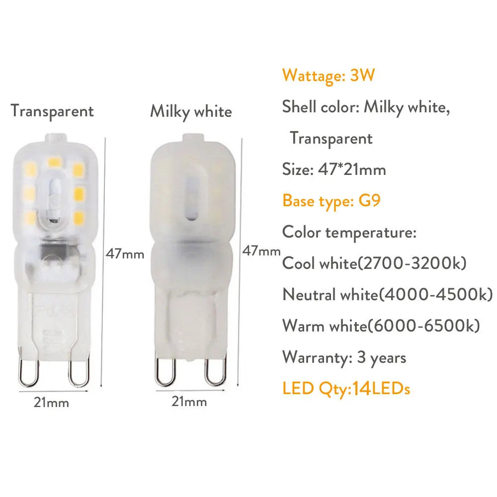 Dimmable Mini LED lâmpada de milho, lâmpada de substituição de halogênio, 14, 22, 32LEDs, 220V, 20W, 40W, 60W, 3W, 5W, 7W, 2835, 6 PCes