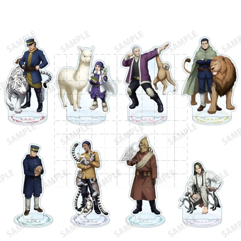 Anime Asirpa Sugimoto Saichi Shiraishi Yoshitake Ogata Hyakunosuke Acrylic Stand Doll Game Figure Model Cosplay Toy for Gift