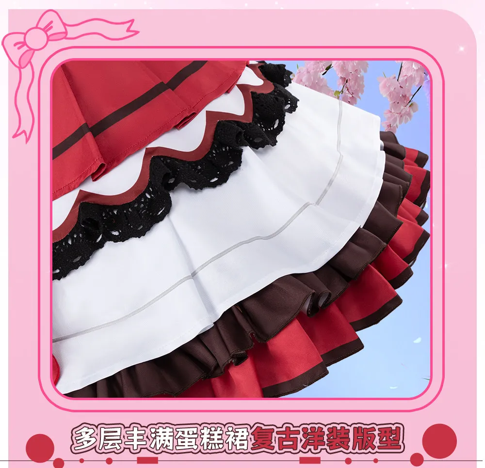 

Project SEKAI Pizza Hut Collab Cosplay Costume Halloween Uniform Suits Clothes Anime Outfits Women dress HCos