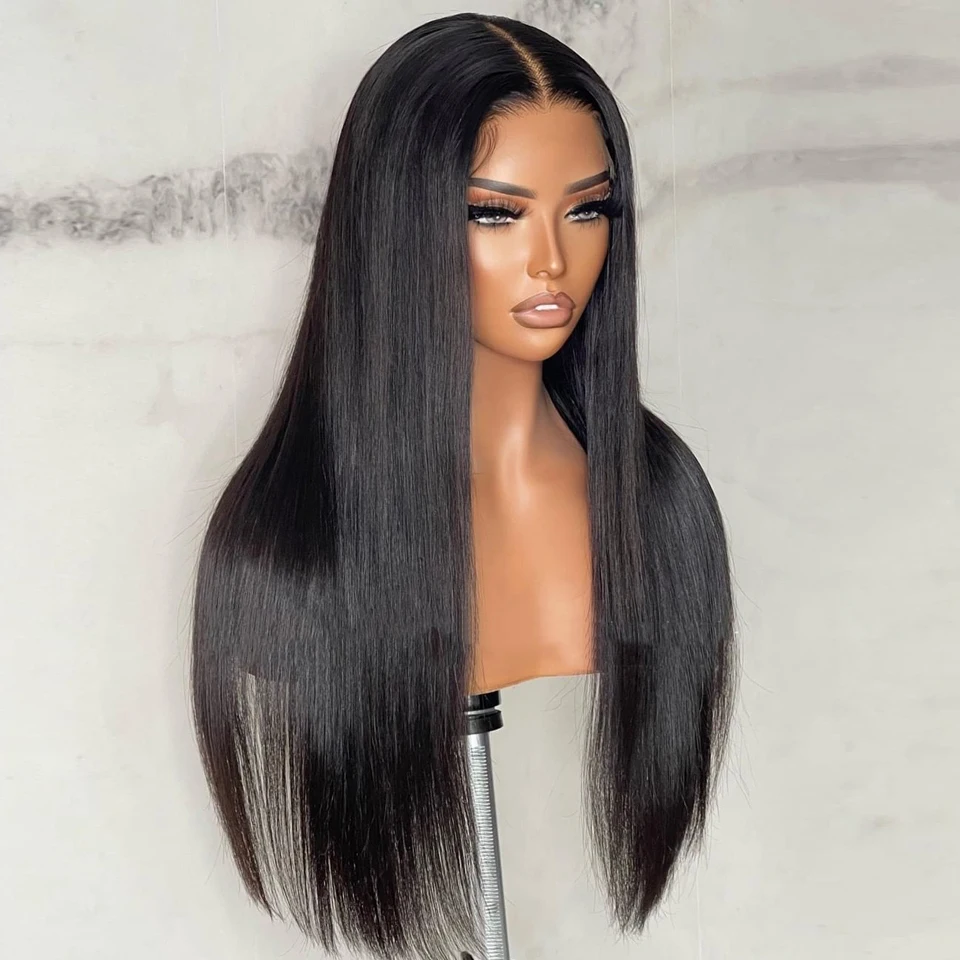 13X4 Malaysian Straight Glueless Lace Front Human Hair Wigs For Women Invisible HD Lace Melt Skin HD Lace Frontal Wigs Prepluck