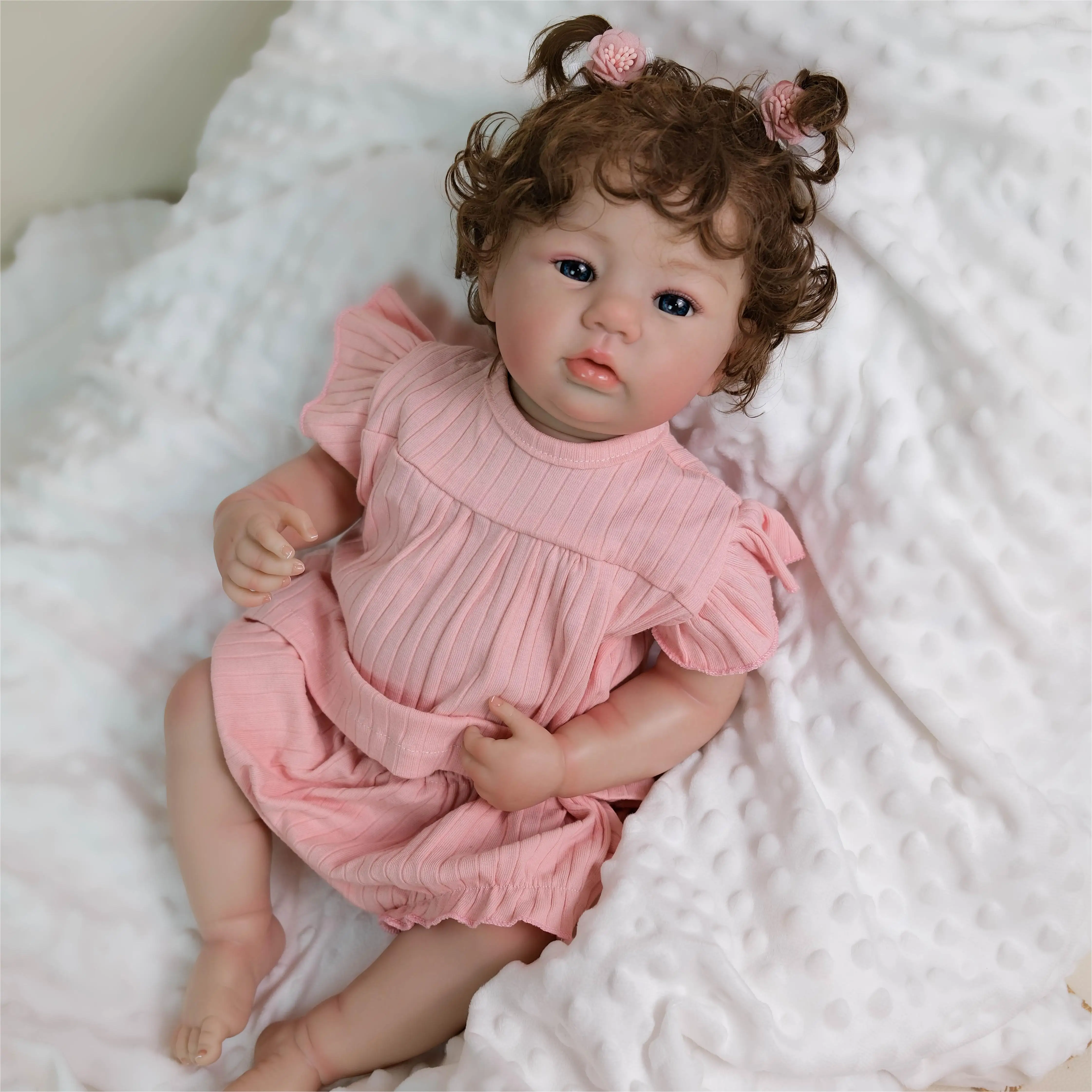 NPK 19''Hand Schilderen 3D Huid Zichtbare Aderen Full Body Reborn Abigail Pasgeboren Baby Maat Soft Touch Verjaardag Kerst Bebe Geschenken