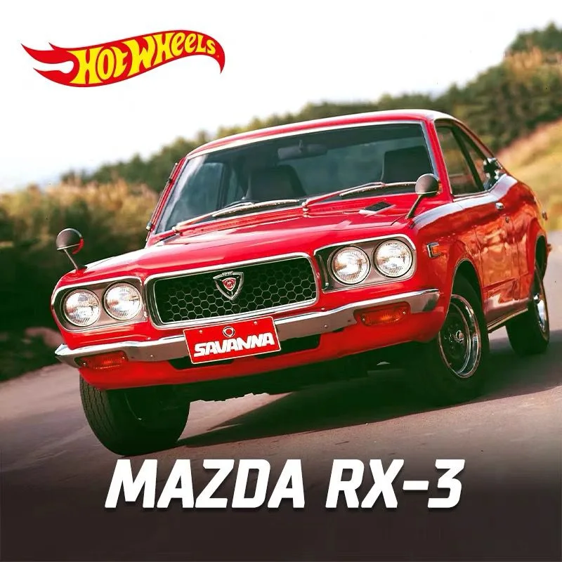 

HotWheels 1:64 MAZDA RX-3 Alloy Sports Car Model Diecast Metal Track Race Vehicles Car Model Simulation Collection Kids Toy Gift