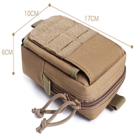 Waterproof Outdoor Durable Black Waist Bag Men EDC Tool Bag Multi-Purpose Phone Pouch Tactical Molle Pouch 1000D Nylon About140g