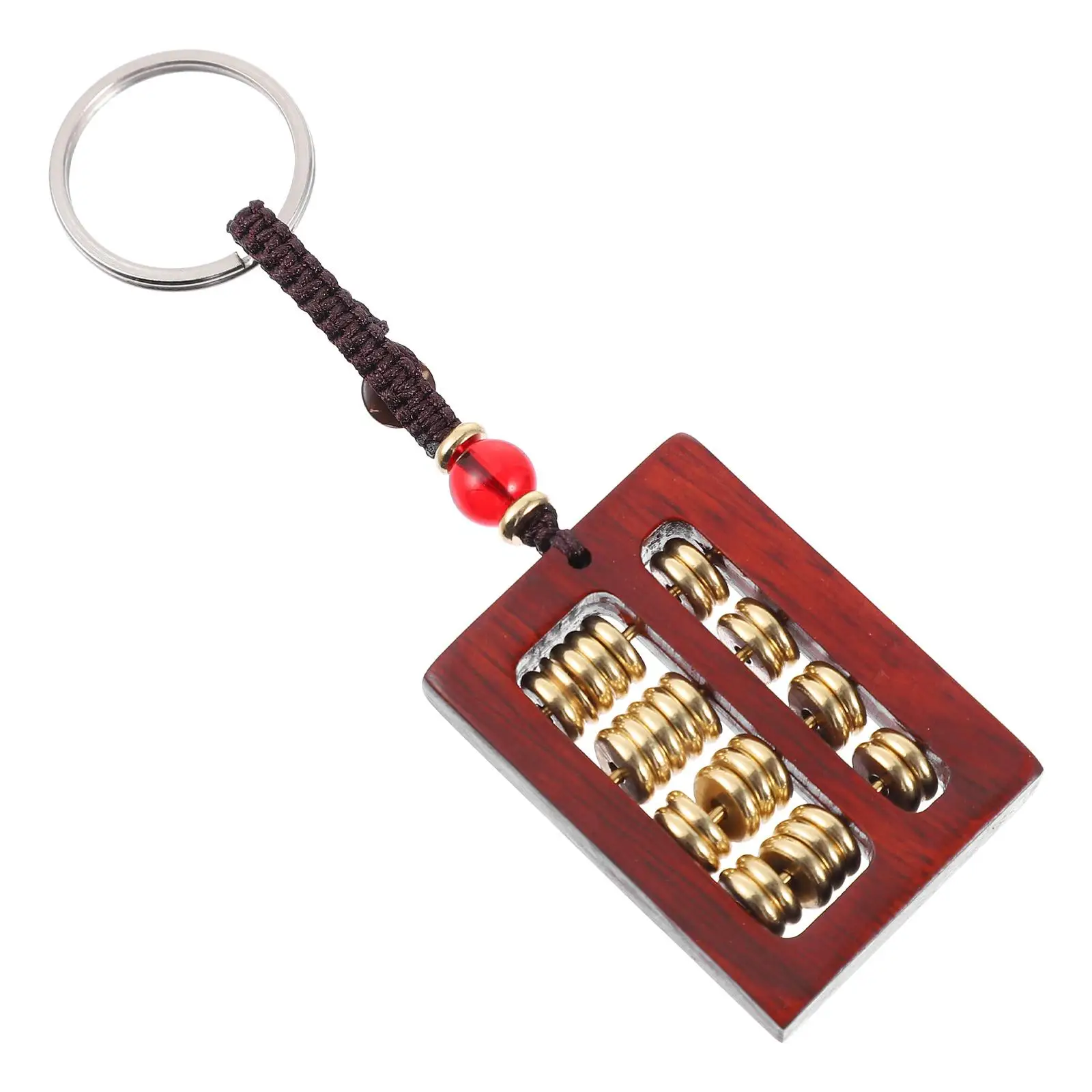 

Abacus Keychain DIY Pendant Ring Hanging Decor Christmas Car Decorations Hollow Out Brass Interior Ornament Child