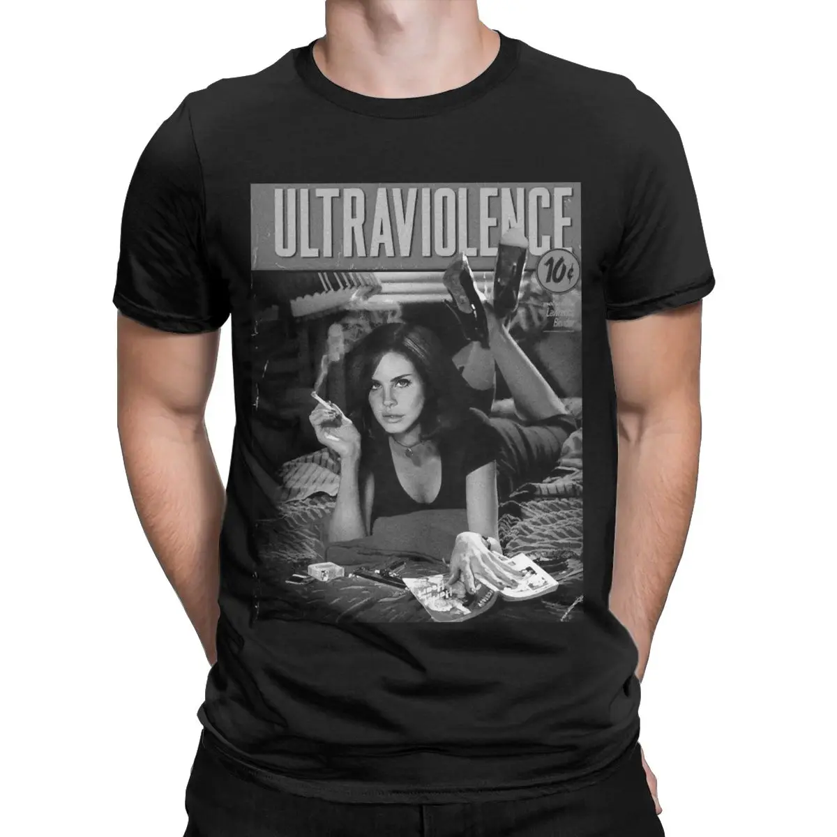 Men Ultraviolence Lizzy Grant Rey T Shirt Lana Del Rey Pure Cotton Clothes Funny Short Sleeve Tees New Arrival T-Shirt