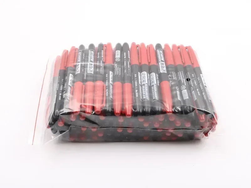 6-20 Teile/satz Permanent Marker Stift Feine Spitze Wasserdichte Marker Dünne Spitze Rohe Spitze Schwarz Blau Rot Tinte 1,5mm Feine Farbe Marker Stifte – Detail 12