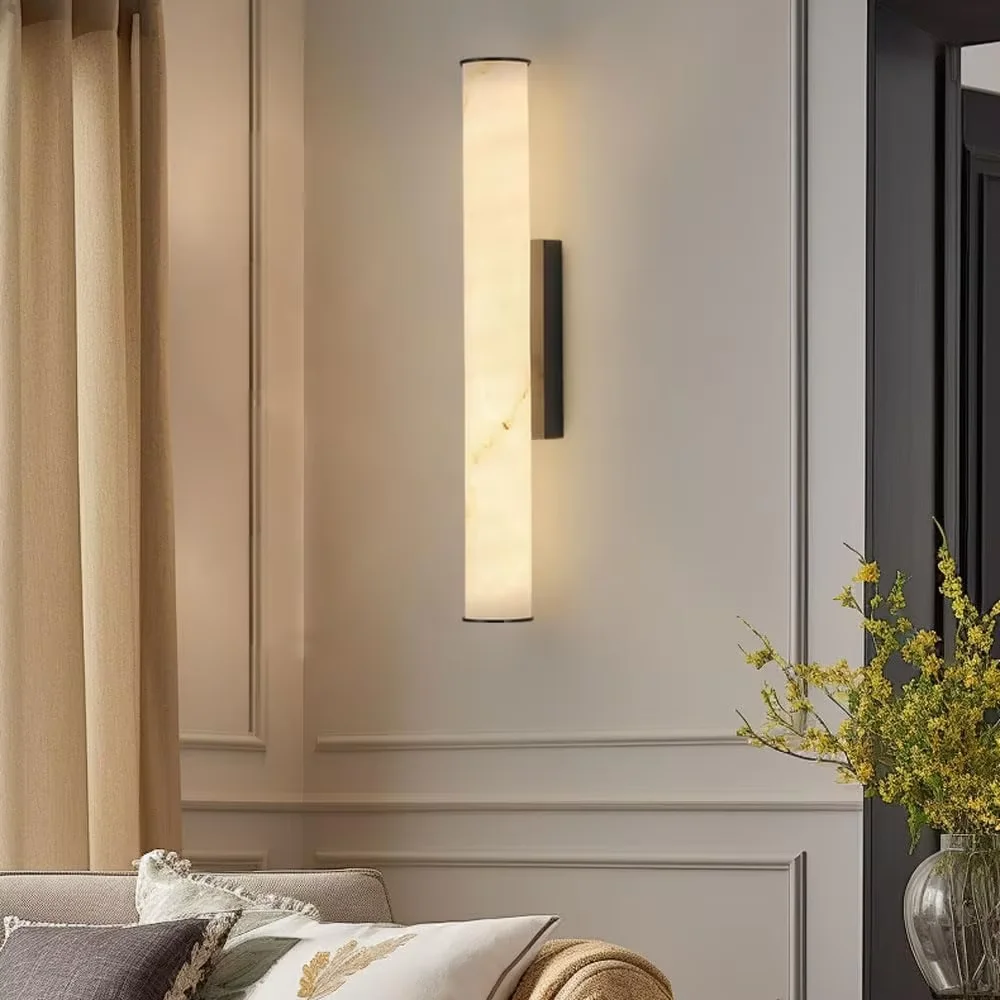 Mid Century Wall Sconce Light Green Tapered Fabric Shade Wood Brass Accent Wall Mount Indoor for Sofa Bedroom Entryway Hallway