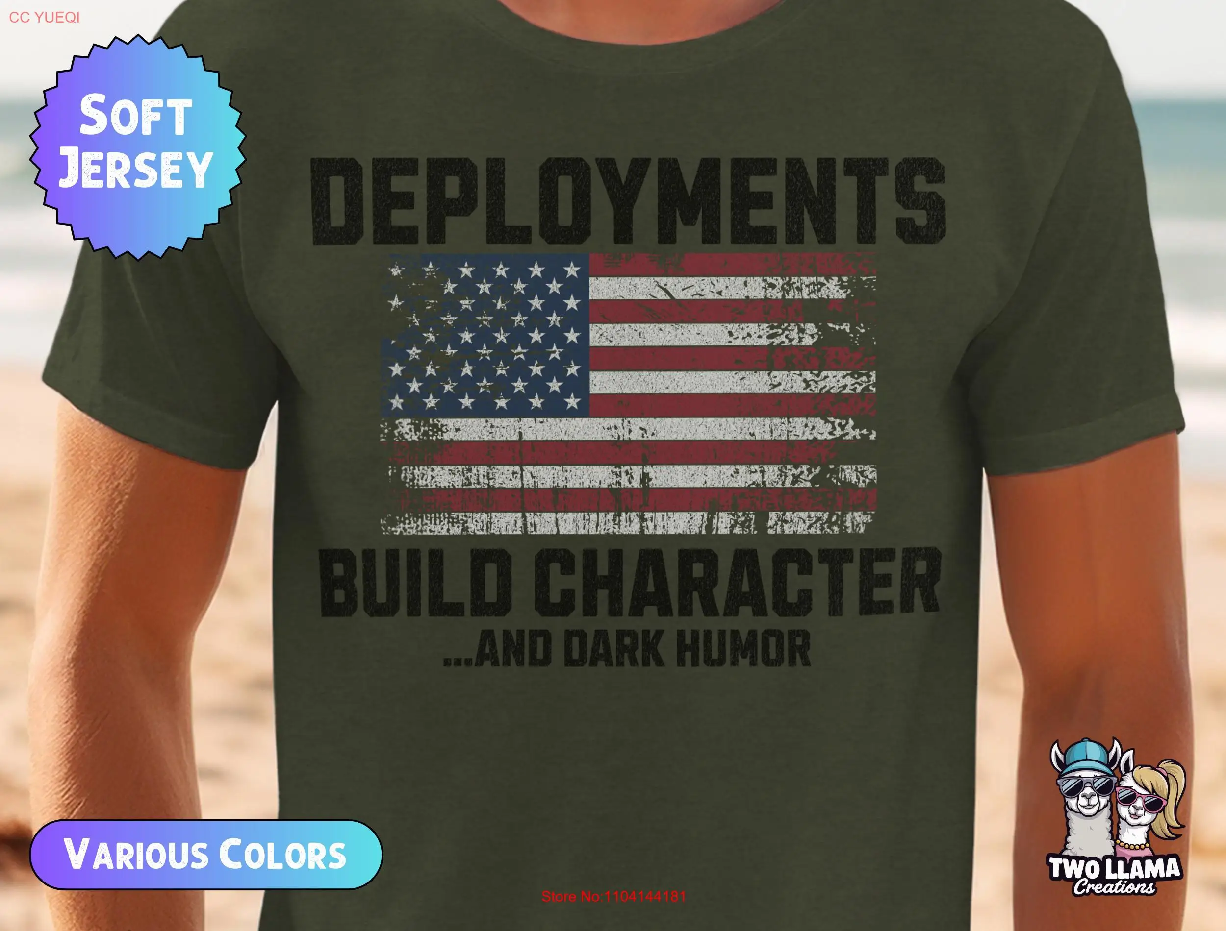

Deployments Build Character Забавный боевой ветеран Патриотическая футболка Потертый американский флаг Военный юмор Ветерани