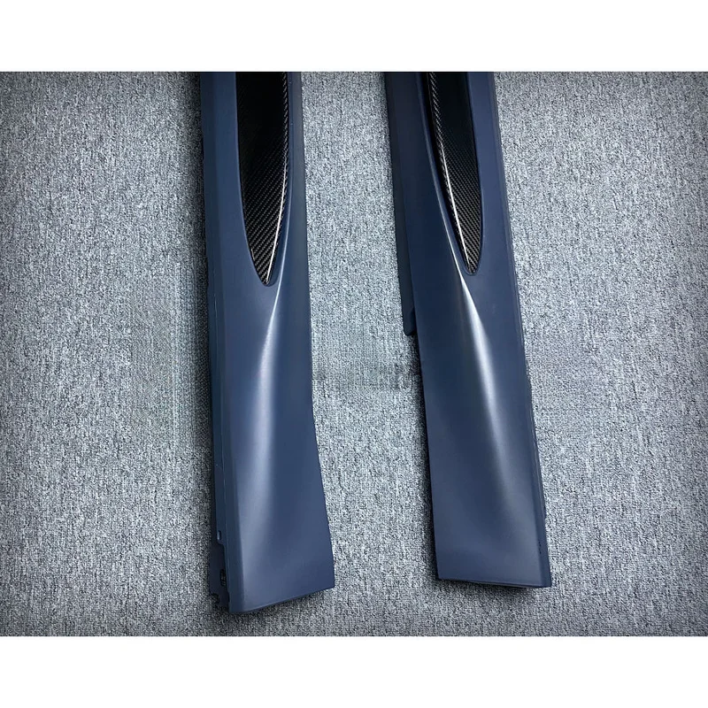 High Quality QV Style Partial Dry Carbon Fiber Side Extension Trim Fit For Alfa Romeo Giulia Auto Mod Parts