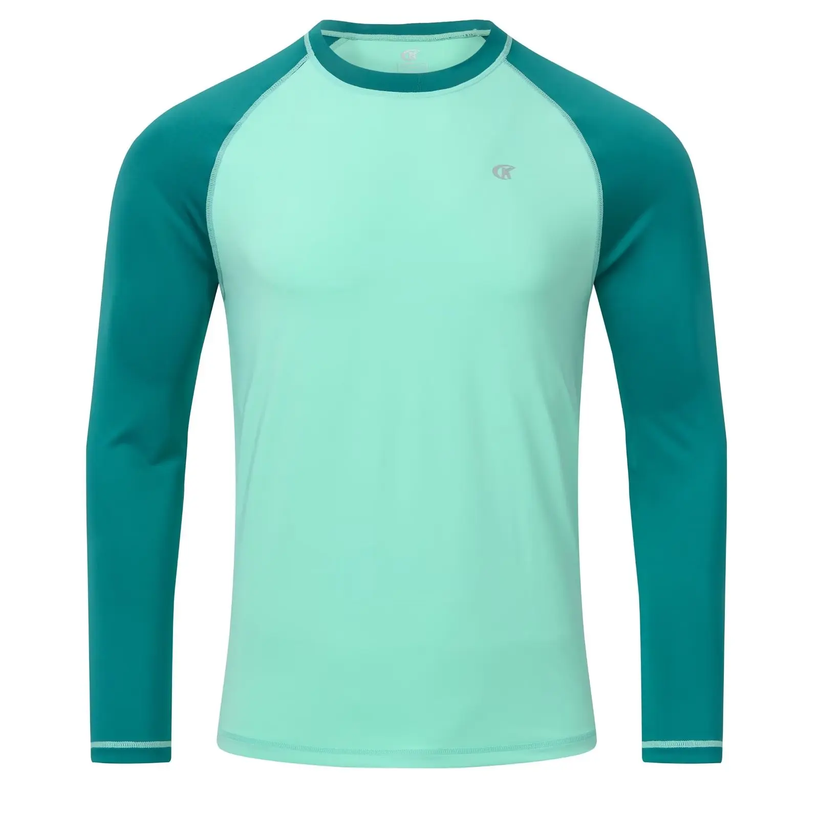 Herren Langarm Schwimm hemden Rash guard bis 50 UV Sonnenschutz hemd sportliches Training Laufen Wandern T-Shirt Bade bekleidung – Detail 24