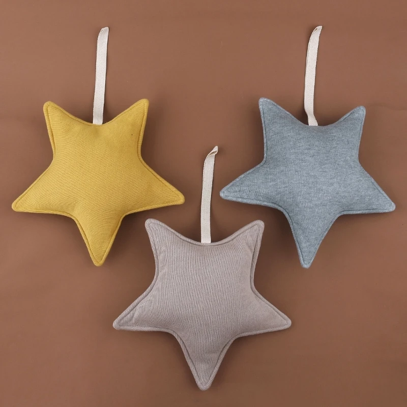 Pacifier Chain Pendant Cotton Star Teethers Pacifier Clip Chain Pendant Boys Grils Teething Toy Pendant Soother K5DD