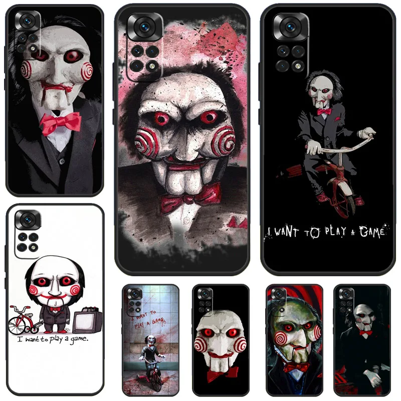 Saw Jigsaw Puppet Case For Xiaomi Redmi Note 12 11 8 9 10 13 Pro 12S 11S 10S 9S Redmi 13C 9C 10C 12C Cover