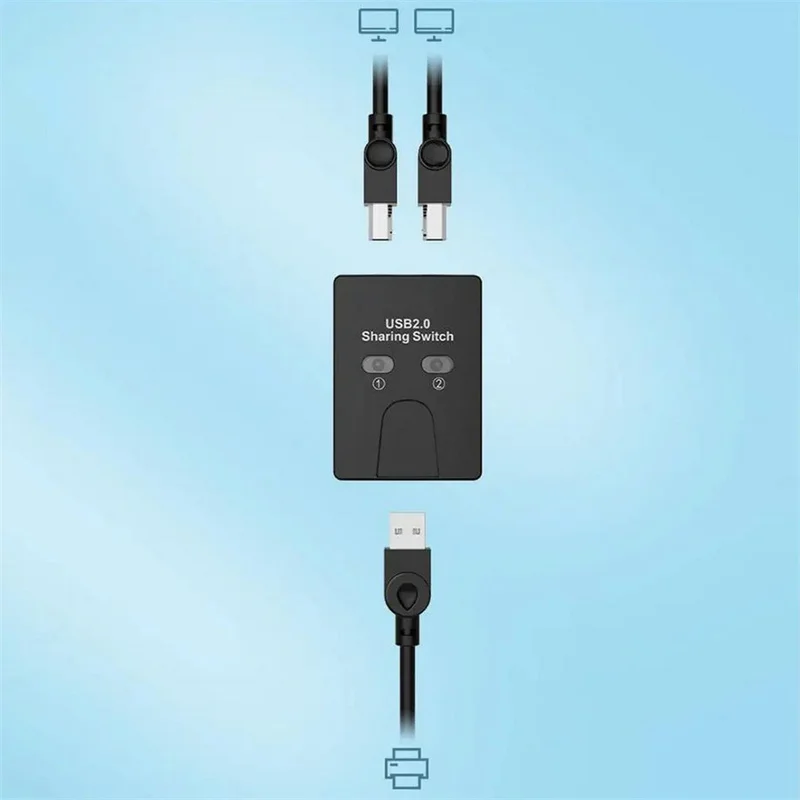 USB2.0 2 Ports Hub USB Switch Printer Sharer Two Computers Splitter U In Share Printer Disk Device Share 2 Usb USB 1out 1 H9S3