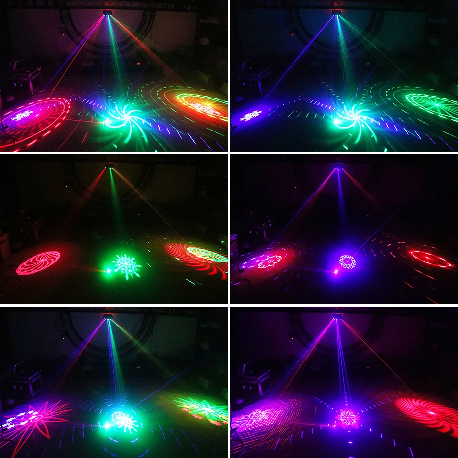 Imagem -05 - Alien-rgb Disco dj Laser Light Projector Dmx Remote Stage Lighting Effect Xmas Party Holiday Dança Lâmpada de Casamento 120 Padrões