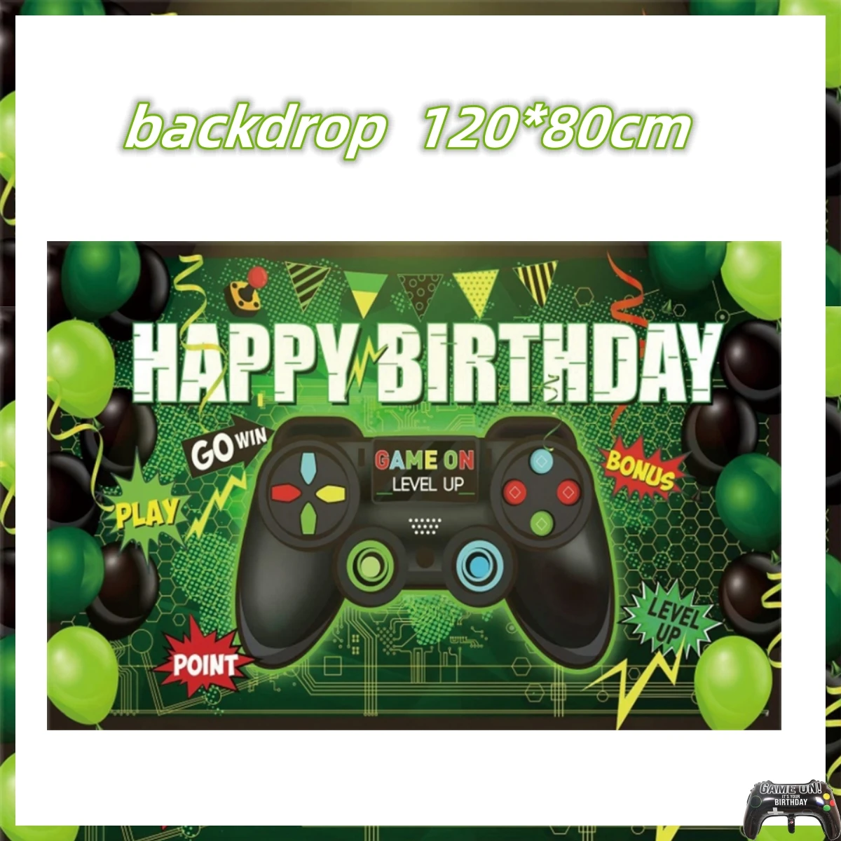 Green Video Game Birthday Party Decor Plate Gift Bag Tablecloth Gamepad Balloon Dackdrop Boy Game Controller them Party Supplies