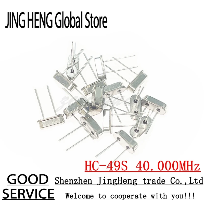 20pcs Crystal Oscillator Resonator Through Holes HC-49S 40.000MHz 40MHz 40M 40.000M 40 MHz Passive Quartz