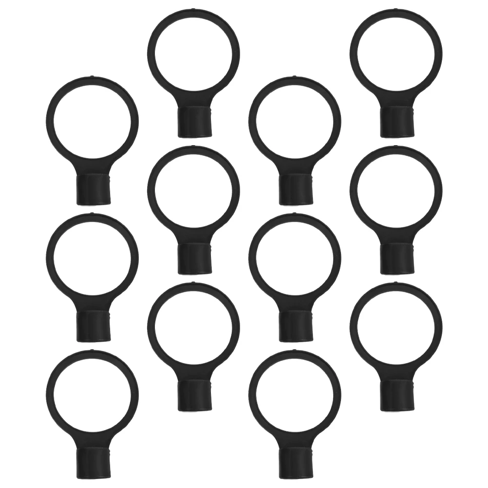 Conector de cono de seguridad, eslabón de cadena, conos de tráfico de plástico, aislamiento de conducción, muelle, conectores negros de calle, barrera de estacionamiento, 12 Uds.