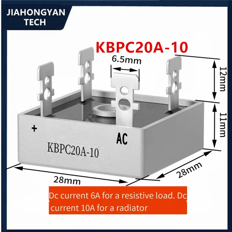 KBPC3510 New single-phase rectifier KBPC/BR5012 BR5016 square bridge rectifier reactor 5A-50A 1000V 1200V 1600V