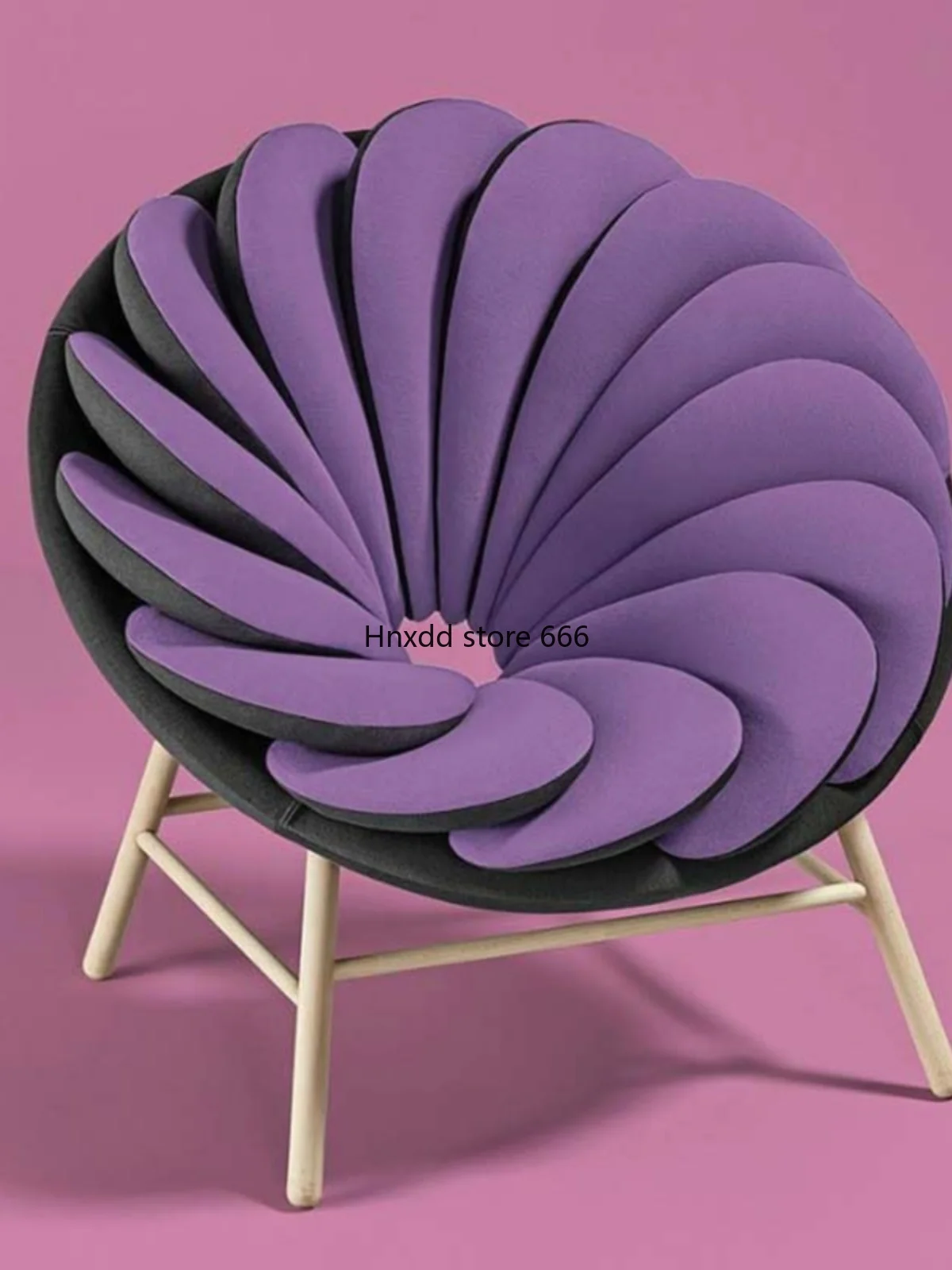 Nordic light luxury simple fiberglass sunflower petal leisure chair