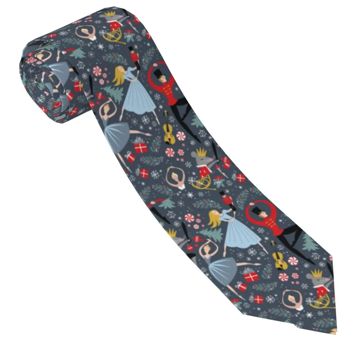 Custom Nutcracker Ballet Dancer Necktie Men Printed Necktie For Business Mens Silk Tie