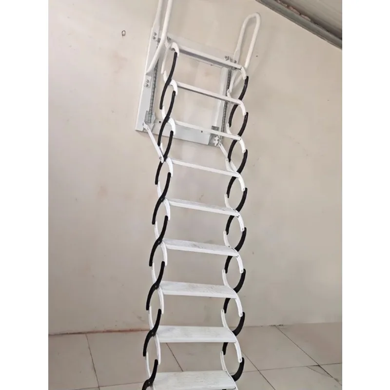 Wall-mounted Loft Telescopic Ladder Household Indoor and Outdoor Lifting Retractable Invisible Ladder