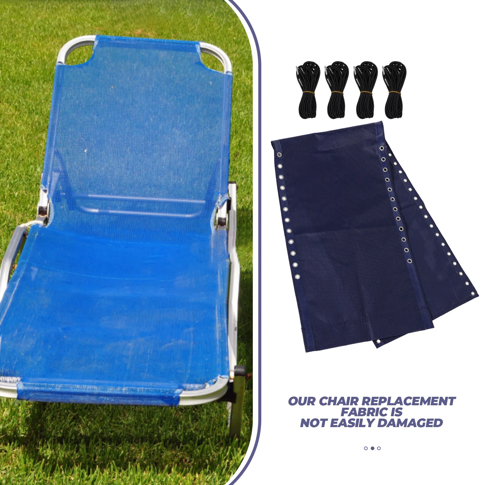 

Breathable Replacement Fabric for Folding Recliner Durable Anti-Wear Outdoor Chair Accessory Simple Design Portable Easy to Wash