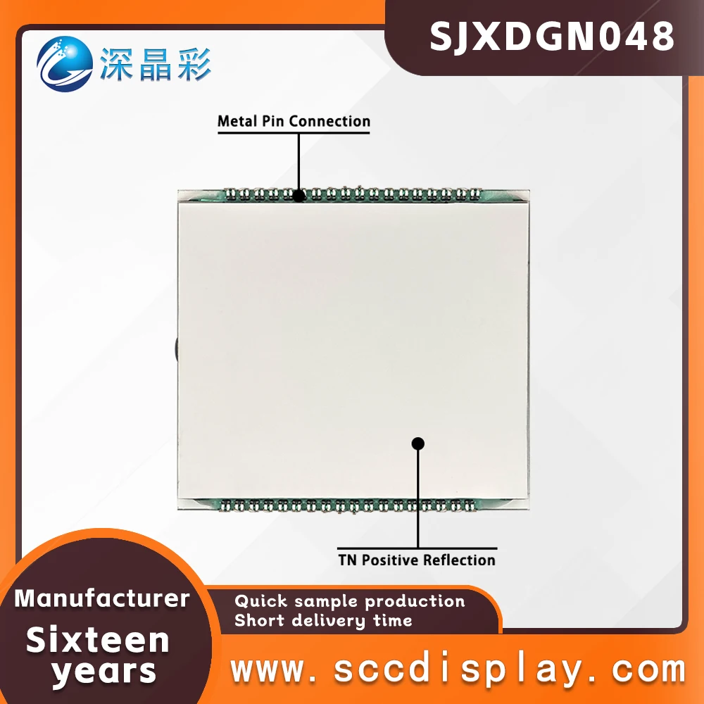 Fabricante personalizado sjxdgn048 tn tela de segmento lcd positivo tela de exibição de ponto decimal instrumento de temperatura tela lcd