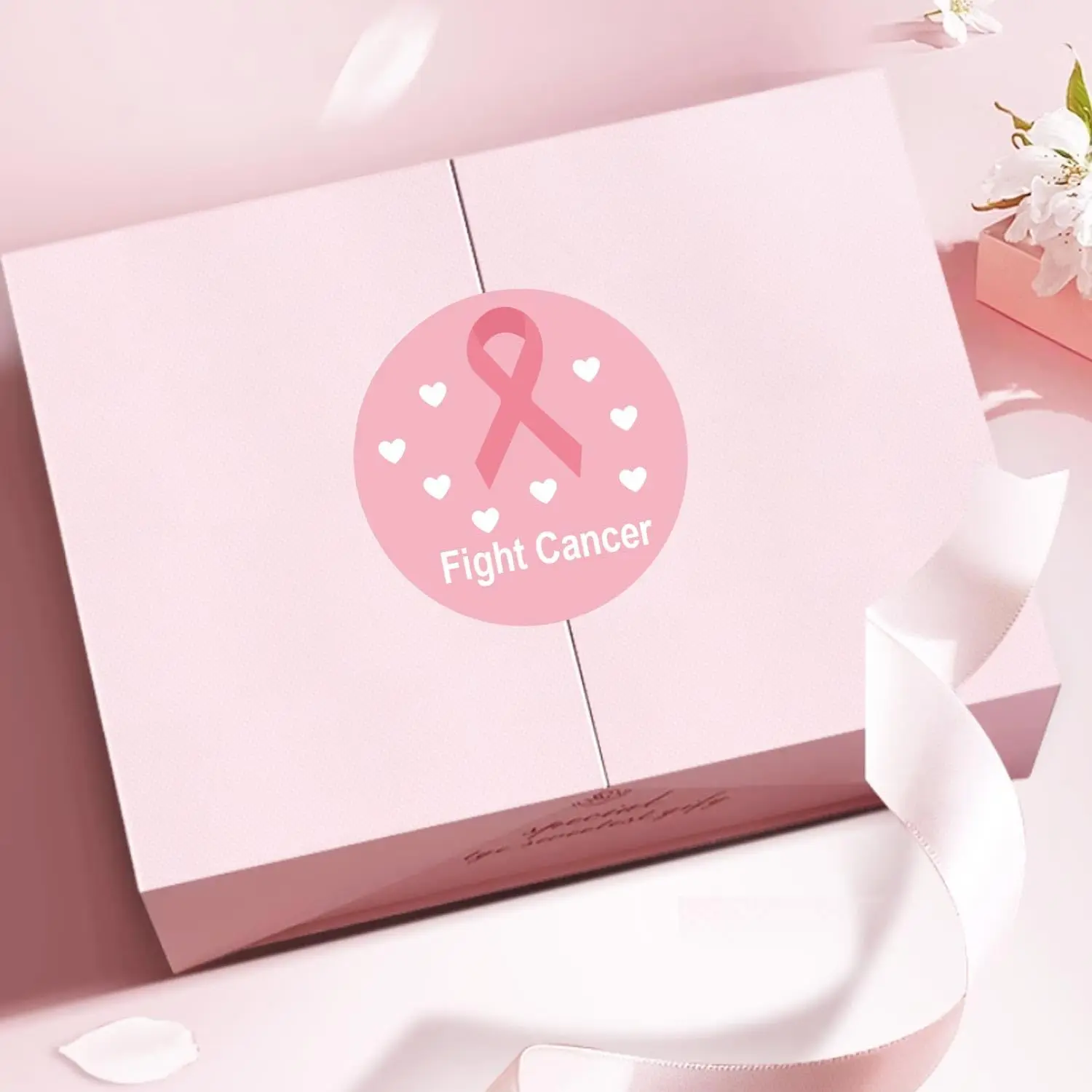 Breast Cancer Awareness Stickers 1.5 inch Pink Breast Cancer Awareness for Fundraising Party Favors Supplies 500pcs