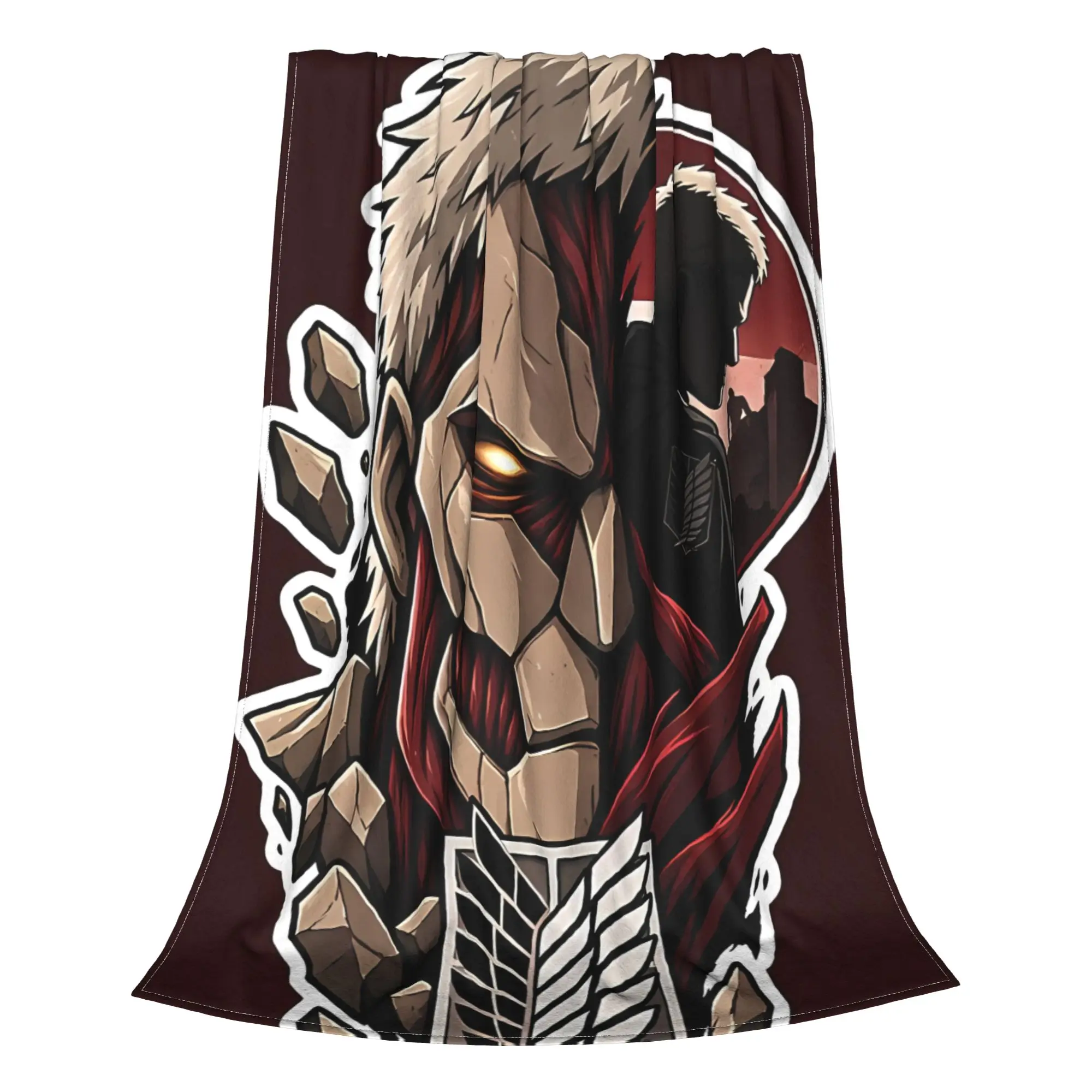 1PC Home Cutecore Armored Elite Soldier aAttack on Titan Blanket Super Cosy Plush Home Living Room Sofa Halloween