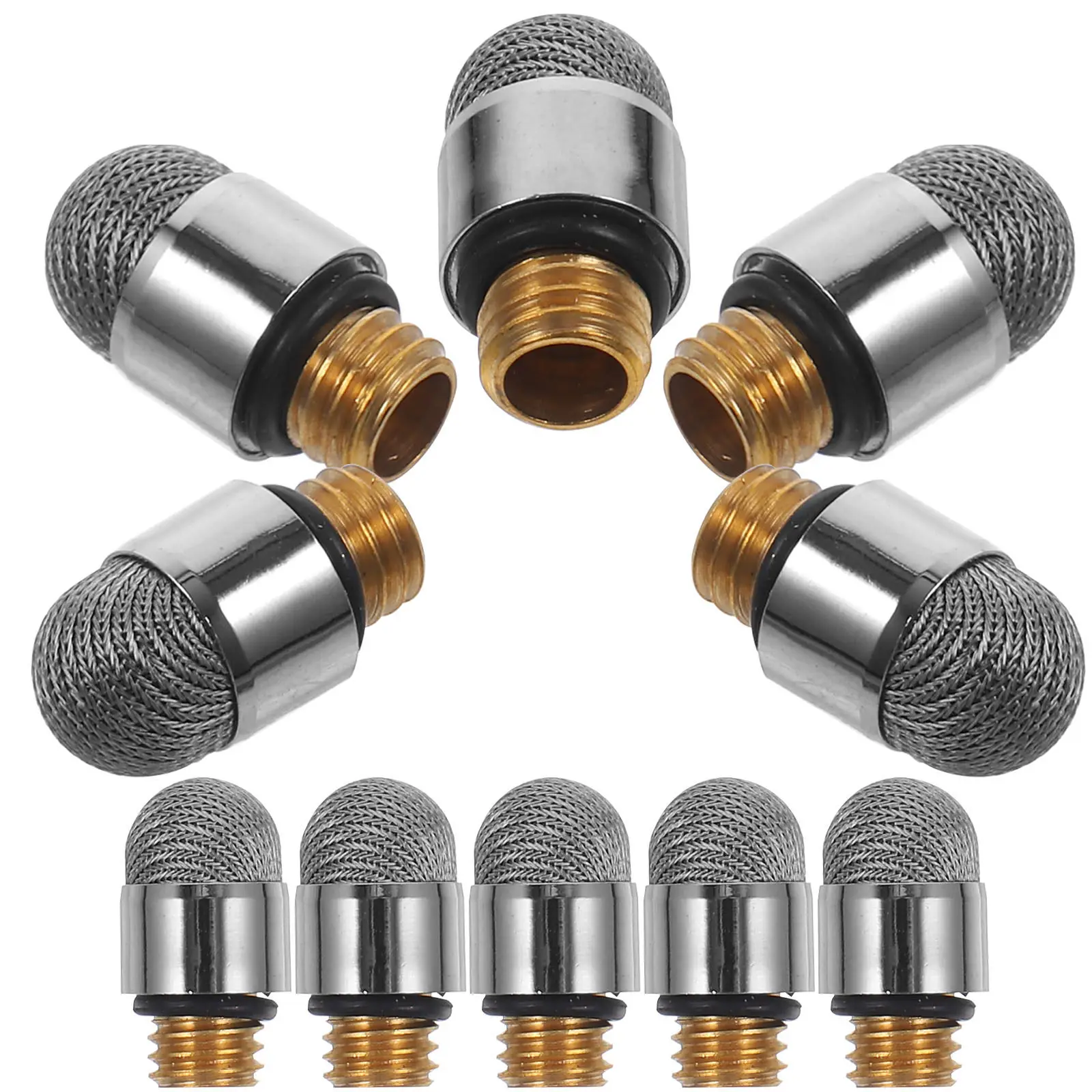 

10Pcs Stylus Pen Tips Replacement Capacitive Touch Screen Tips Mesh Fiber Silver Material Smooth Glide Accurate Response