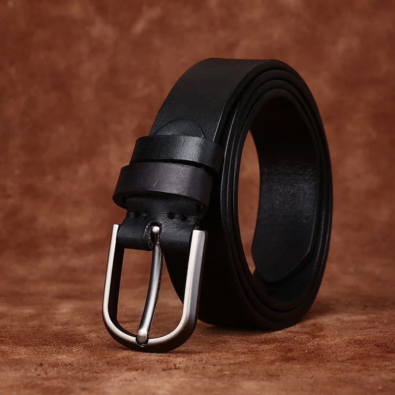 

2.8CM wide genuine cowhide women's pin buckle belt fashionable and versatile jeans belt