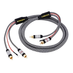 Cable de audio RCA para reproductor de cinta negra