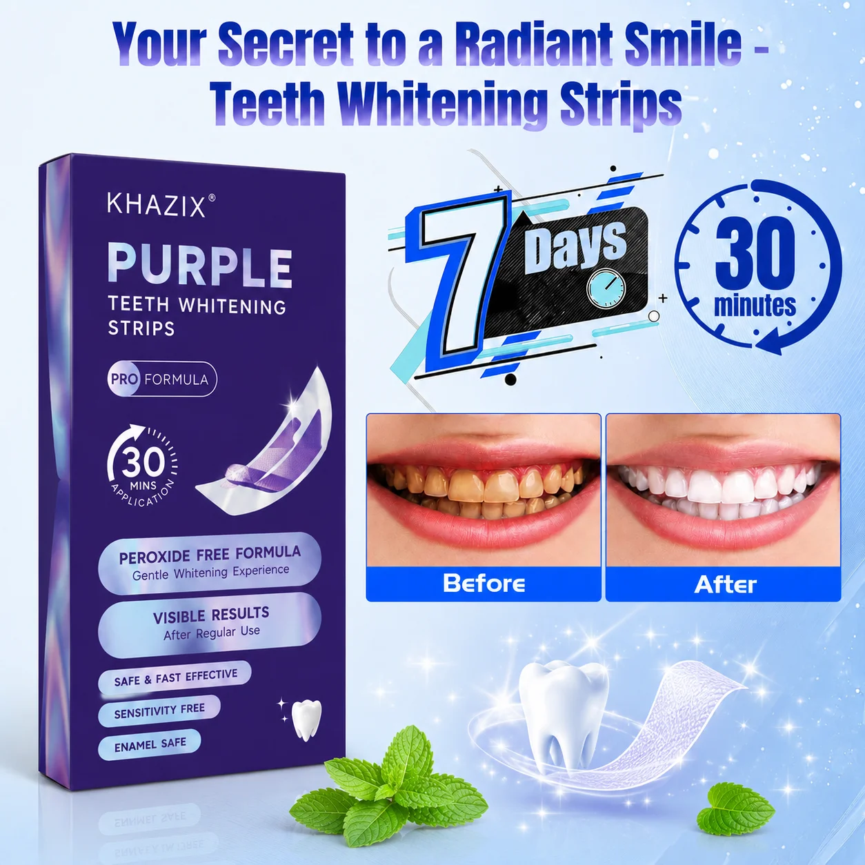 1/7 par Pasków do Wybielania Z – Teeth Whitening Strips Crest recenzja i cena